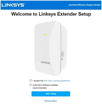 linksys extender setup page