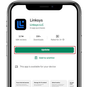 update linksys app
